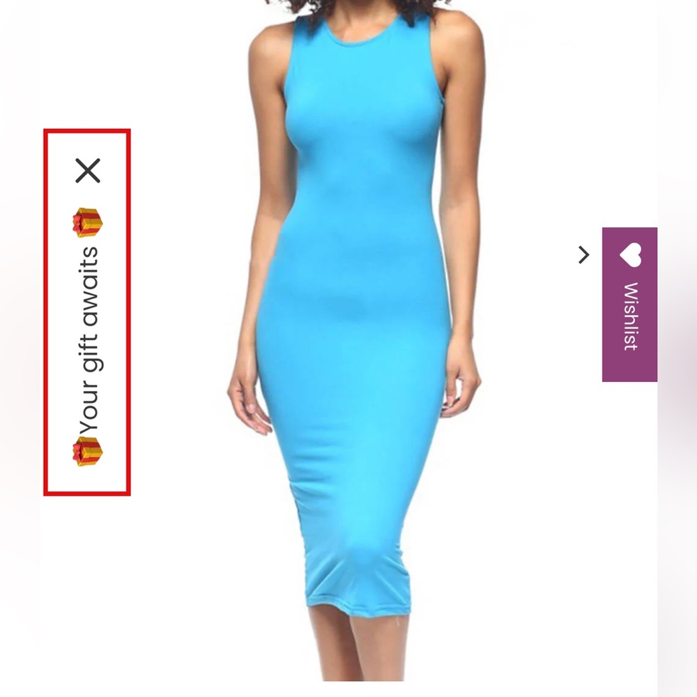 Sleeveless Turquoise Maxi Bodycon Dress